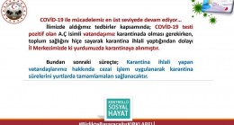 Yurtta karantinaya alındı
