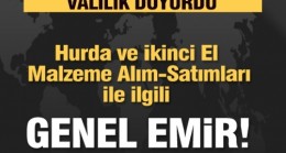 Valilikten hurda satışına düzenleme!