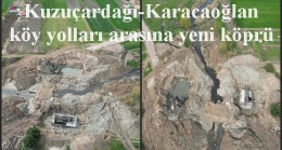Kuzuçardağı-Karacaoğlan köy yolları arasına yeni köprü