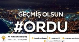 ‘’Allah ülkemizi afetin her türlüsünden korusun’’