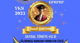 Lüleburgaz Ramazan Yaman Fen Lisesi Öğrencisi YKS’de büyük başarı kazandı