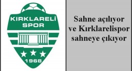 Sahne açılıyor ve Kırklarelispor sahneye çıkıyor