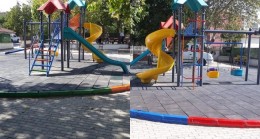 Kırklareli’ndeki parklarda bakım ve onarım yapılıyor