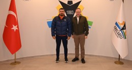 Kırklareli TSO Başkanı Soner Ilık, Kırklareli FBO Voleybol Antrenörü Semih Eyibay’ı Ağırladı