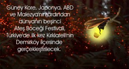 Dünyanın 5. Ateş Böceği Festivali Kırklareli’nde Düzenlenecek