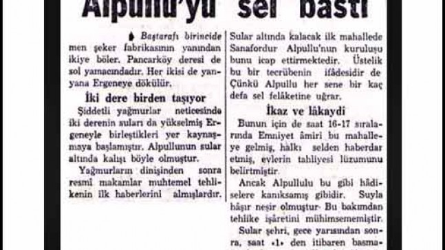 ALPULLU SEL İLE HEP MÜCADELE ETMİŞ