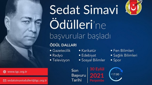 TGC Sedat Simavi Ödülleri’ne başvurular başladı