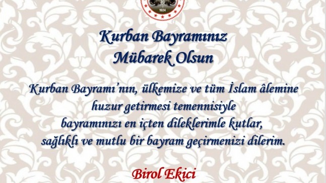 Halkın Bayramını kutladı