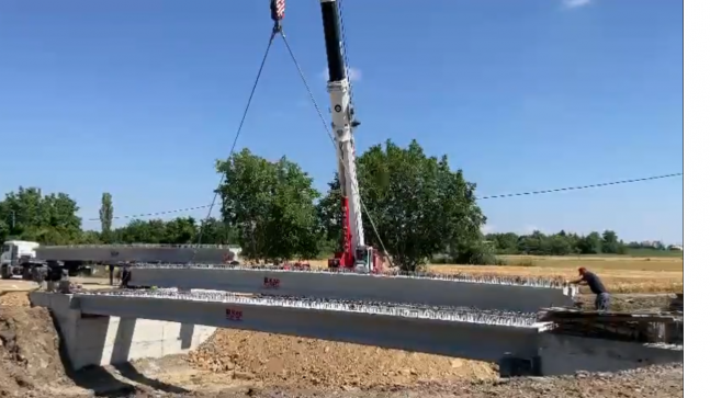 Turgutbey köprüsünde çalışmalar hızla devam ediyor