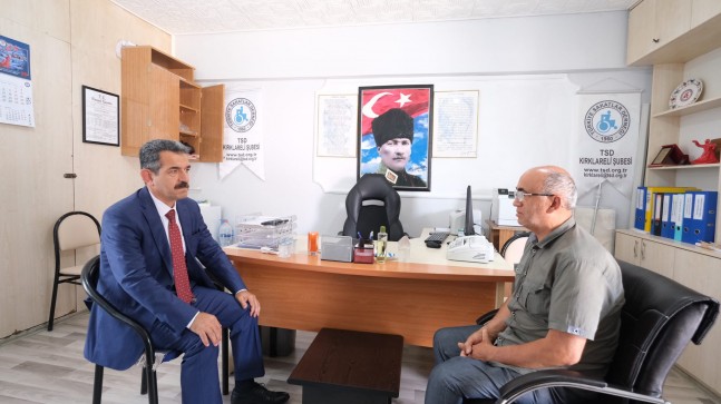Vali Ekici’den Kırklareli Sakatlar Derneğine ziyaret