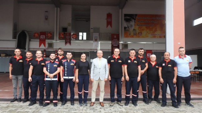 Kaymakam Yüce’den Lüleburgaz Belediyesi İtfaiye Müdürlüğüne ziyaret