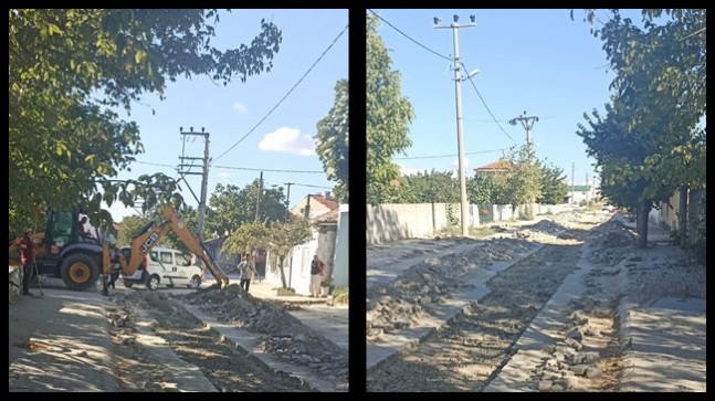 Kaynarca’da yol çalışması yapılıyor