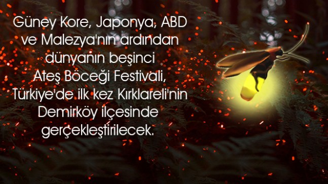 Dünyanın 5. Ateş Böceği Festivali Kırklareli’nde Düzenlenecek