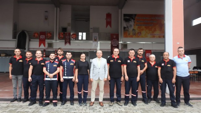 Kaymakam Yüce’den Lüleburgaz Belediyesi İtfaiye Müdürlüğüne ziyaret