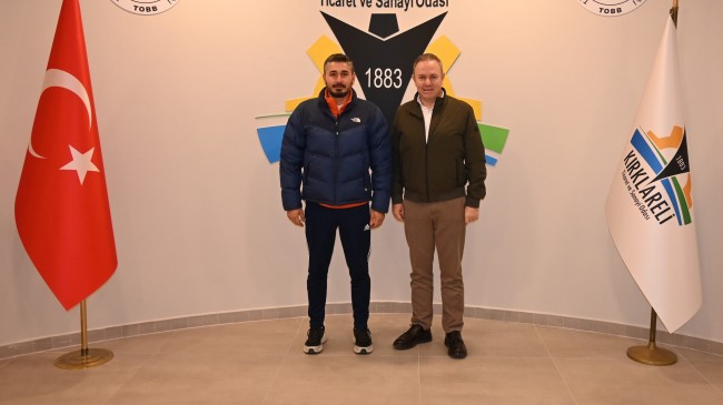 Kırklareli TSO Başkanı Soner Ilık, Kırklareli FBO Voleybol Antrenörü Semih Eyibay’ı Ağırladı