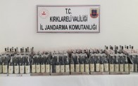 Jandarma 247,5 litre kaçak şarap ele geçirdi
