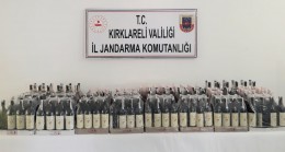 Jandarma 247,5 litre kaçak şarap ele geçirdi