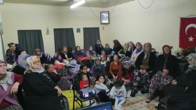Kadın çiftçiler için gece eğitimi düzenlendi
