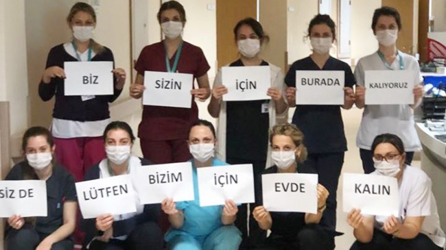 Sağlık çalışanlarından ‘evde kal’ mesajı