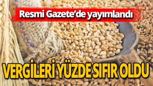 VERGİLERİ YÜZDE SIFIR OLDU
