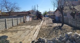 Lüleburgaz’da kilit parke taş çalışması