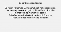 Kırklareli’nde Arife pazarı