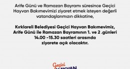 Bayramda patili dostlar ziyaret edilebilecek