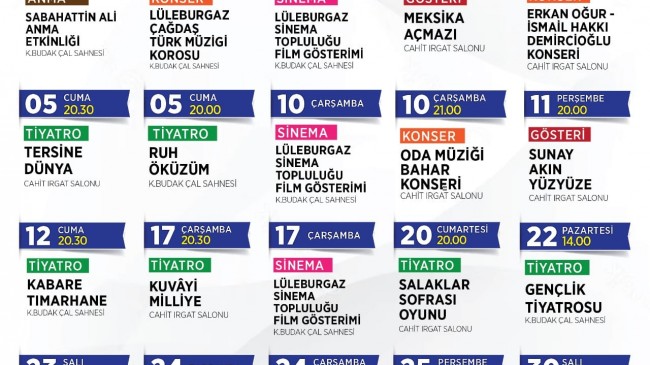 Lüleburgaz’ı birbirinden güzel etkinlikler bekliyor