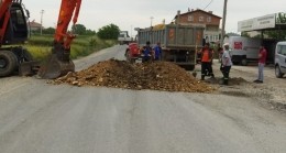 Vize’de kanalizasyon hat bağlantı çalışması başladı