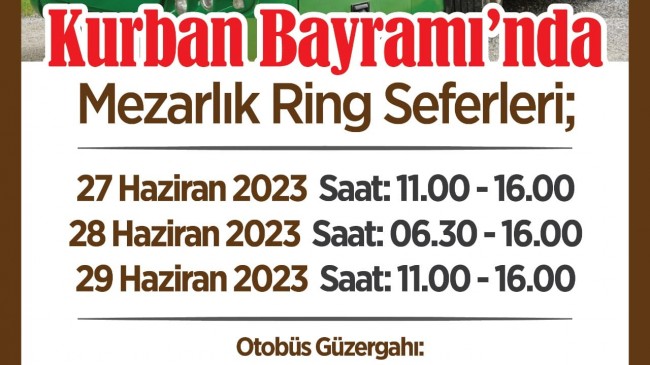 Lüleburgaz’da kabir ziyaretleri için ring seferleri düzenlenecek