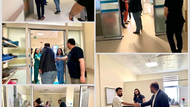 Hastalara bayram ziyareti yapıldı