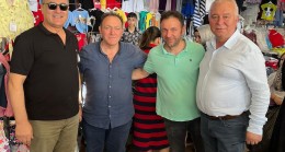 Milletvekili Özkan, Çorlu Belediyesi Zabıta Müdürü Uçar ile beraber pazarcı esnafıyla buluştu