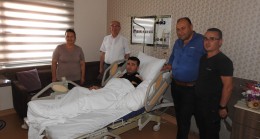 Kaymakam Yüce’den geçmiş olsun ziyareti