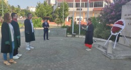 Babaeski’deki Atatürk Anıtına çelenk sundular