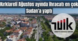 Kırklareli Ağustos ayında ihracatı en çok Sudan’a yaptı
