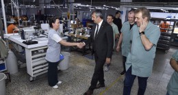 Vali Sezer giyim sanayi fabrikasını ziyaret etti