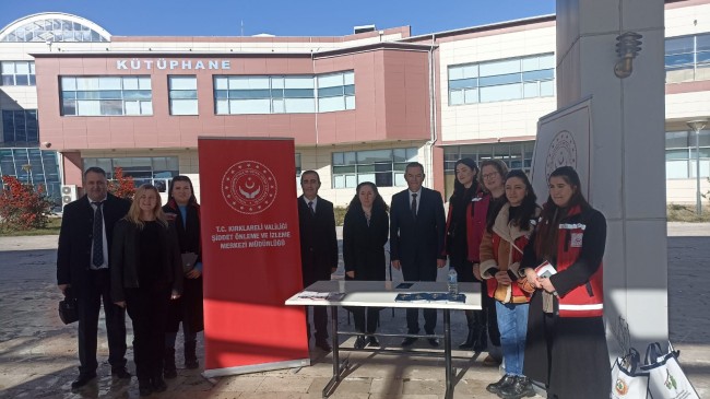 Kırklareli Üniversitesinde bilgilendirme standı açıldı