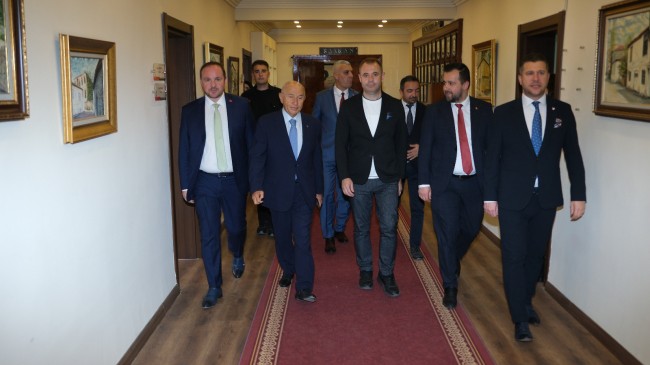 Türkiye Futbol Federasyonu Eski Başkanı Nihat Özdemir’den Başkan Bulut’a ziyaret
