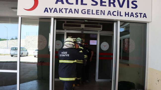 Vize Belediyesi İtfaiye Ekiplerinden Vize Devlet Hastanesi’nde Yangın Tatbikatı